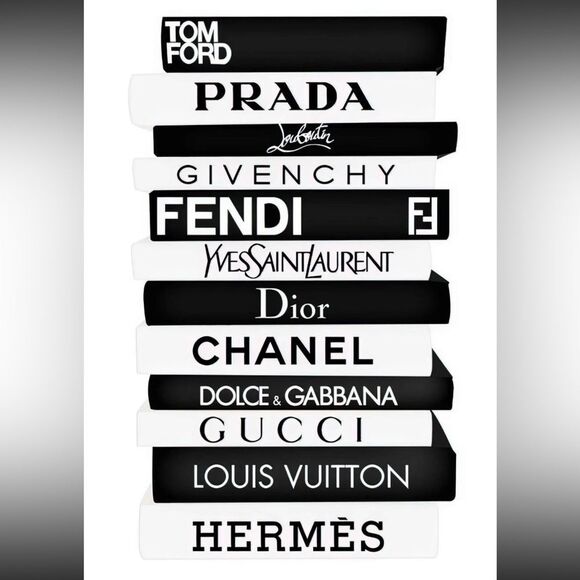 Set 4 Chanel Prada Hermes LV Prints~DESIGNER FASHION QUOTE Vogue Luxury WALL ART - Picture 3 of 10